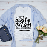 Just A Good Mom With A Hood Playlist T-Shirt